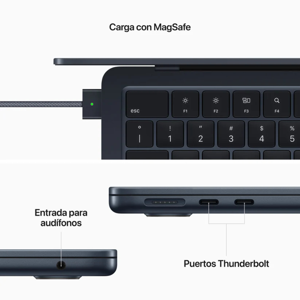 13-inch MacBook Air: Apple M2 chip with 8-core CPU and 8-core GPU, 16GB, 256GB - Midnight 13-inch MacBook Air: Apple M2 chip with 8-core CPU and 8-core GPU, 16GB, 256GB - Midnight