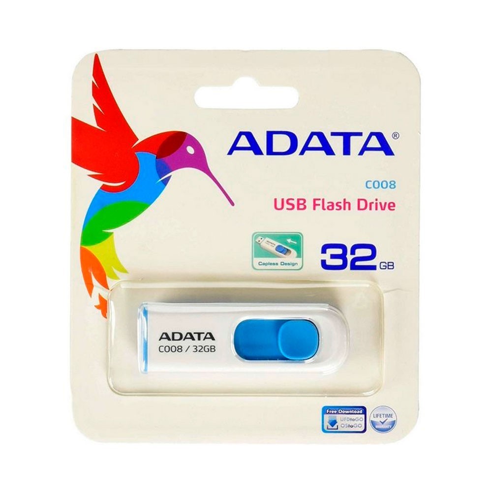 Memoria USB ADATA 2.0 Retractil 32GB COLOR Blanca Memoria USB ADATA 2.0 Retractil 32GB COLOR Blanca