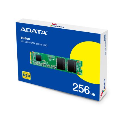 UNIDAD SSD ADATA M.2 SATA 2 RANURAS MODELO SU650NS38 - 256GB