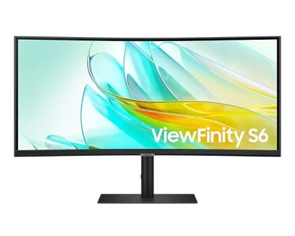 Monitor Samsung Viewfinity (Ultra WQHD) curvo 34 Relación de aspecto 21:9, Brillo (típico) 280 cd/?, contraste 3000:1(Typ), 3440 x 1440, 5 ms 100 Hz Ángulo178°/178° puerto USB-C, LAN, DP IN, DP OUT, HDMI AURICULARES, USB SERVICE, USB 3.0 ALTAVOZ 5W Incluye (Cable HDMI, DP, USB-C, USB 3.0) 3 años de garantia