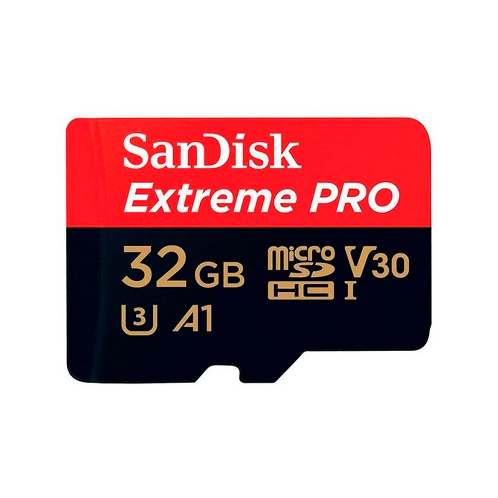 Memoria Micro SD SANDISK Extreme Pro 32GB UHS-I COLOR Negro Y Rojo Memoria Micro SD SANDISK Extreme Pro 32GB UHS-I COLOR Negro Y Rojo