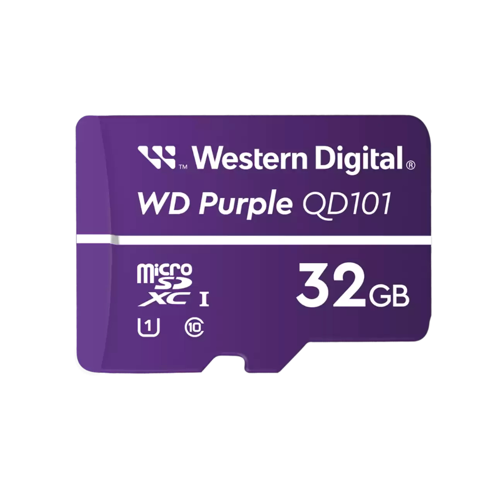 Tarjeta microSD Western Digital Purple 32GB para cámaras de seguridad grabación 24/7 Tarjeta microSD Western Digital Purple 32GB para cámaras de seguridad grabación 24/7