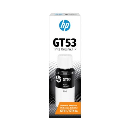 CARTUCHO HP BLACK GT53 BOTTLE DESKJET GT 5810, 5820 y Smart Tank 500,515,517,519,530,615 y 618 90 ml