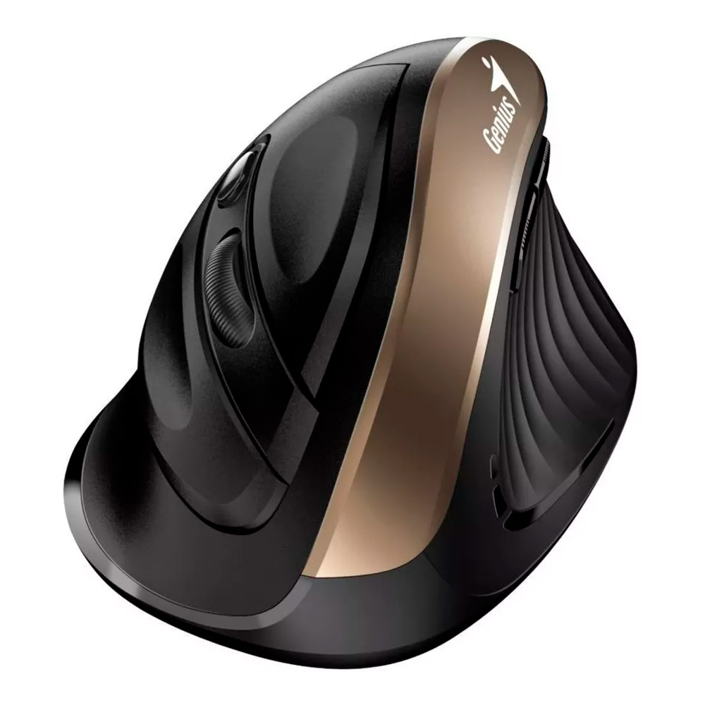 Mouse GENIUS Ergo 8250 Dorado Tipo: Optico/Botones: 6/Resolucion: 800 / 1200 / 1600 DPI/Interfaz: 2.4 GHz/Puerto USB/Alcance: 10 metros (sin interrumpir)/Alimentacion: 1 pila AA (incluida)/Medidas: 111.2 x 78.3 x 73.8 mm/Peso: 97 gr Mouse GENIUS Ergo 8250 Dorado Tipo: Optico/Botones: 6/Resolucion: 800 / 1200 / 1600 DPI/Interfaz: 2.4 GHz/Puerto USB/Alcance: 10 metros (sin interrumpir)/Alimentacion: 1 pila AA (incluida)/Medidas: 111.2 x 78.3 x 73.8 mm/Peso: 97 gr