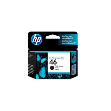 CARTUCHO HP NEGRO 46 HP DESKJET ULTRA INK ADVANTAGE 2529, 4729 1,500 pag,