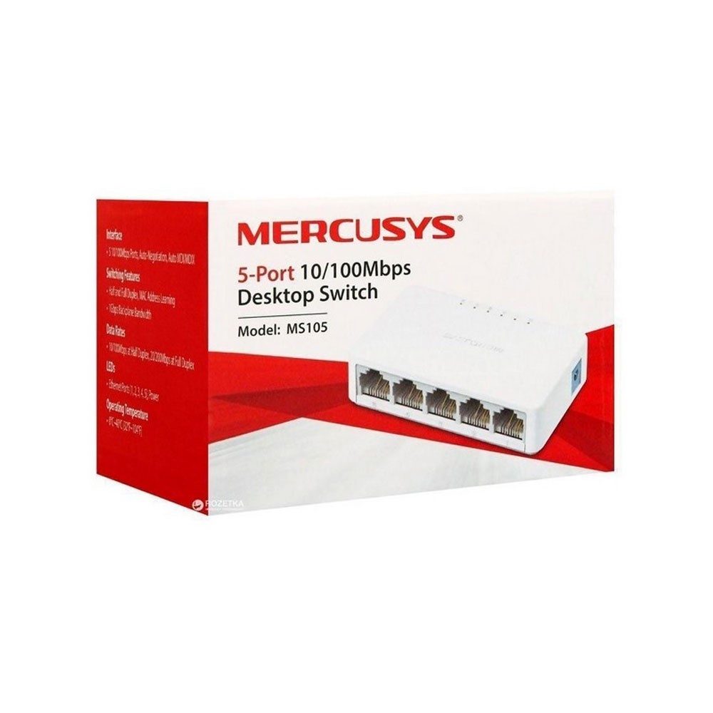 Switch MERCUSYS 5 Puertos 10/100 Switch MERCUSYS 5 Puertos 10/100