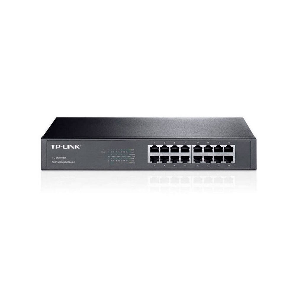 Switch TP-LINK NO Administrable con Base de Montaje / de Escritorio de 16 Puertos Gigabit Switch TP-LINK NO Administrable con Base de Montaje / de Escritorio de 16 Puertos Gigabit