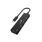 HUB USB-C GENIUS DE 4 PUERTOS BLACK