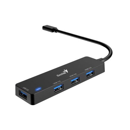HUB USB-C GENIUS DE 4 PUERTOS BLACK