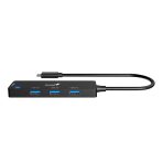 HUB USB-C GENIUS DE 4 PUERTOS BLACK