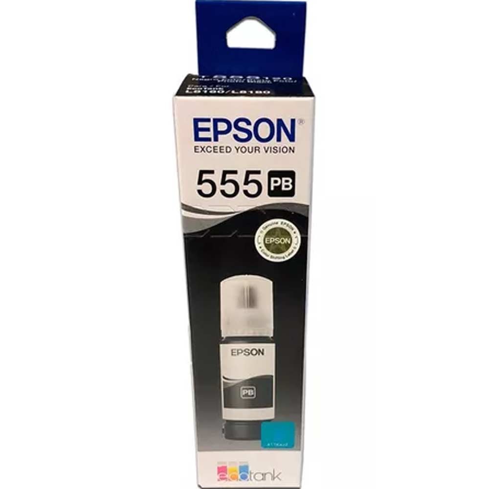Botella de Tinta EPSON T555120 AL Fotográfica 70 ml COLOR Negro Botella de Tinta EPSON T555120 AL Fotográfica 70 ml COLOR Negro