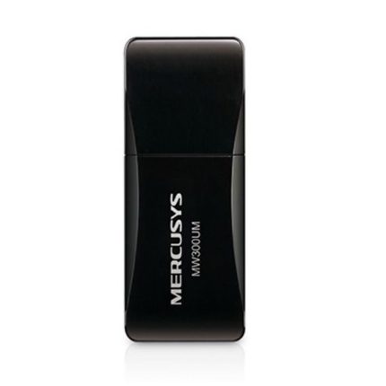 Adaptador Mini MERCUSYS USB 20 Inalámbrico de 300Mbps COLOR Negro