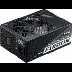 XPG FUSION, Negro, Digital, Soporte de software PRIME, 80+ Titanium, Full Modular, 1600W, ATX24x1, EPS 8x2, PCIE 6+2x10, MOLEXx4, 12VHPWRx2, SATAx12, Condensador 100% Japonés, 12 Años de Garantía
