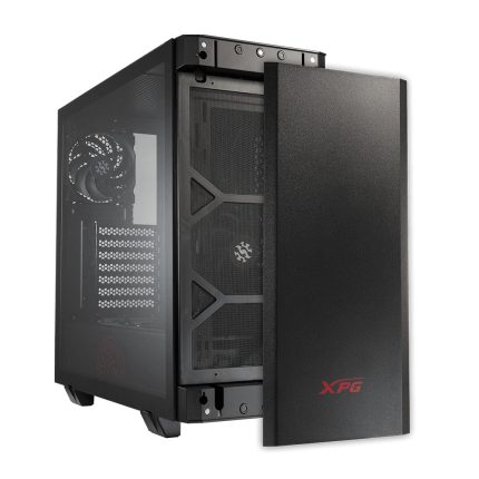 XPG INVADER X MINI, Negro, ATX Torre Media, 3.5incx2, I/O:USB-Cx1, USBx2, HD Audiox1, Resetx1, Powerx1,Ventilador ARGB Invertido: (Topx2, Speratex2), Ventilador:(Rearx1), 2 Años de Garantía