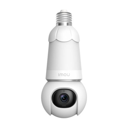 Bulb Cam IMOU Full Color 3MP DOMO WIFI 2K IR 25M Wi-Fi Lente 2.8mm 98° (H), 54° (V), 0~340° Pan, 90°Tilt, Smart IR: 25m DWDR, Compresion: H.265/H.264, Slot MicroSD hasta 256GB, Sirena de Alerta, AI (Deteccion de humano / Vehiculo), Audio 2 vias