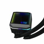 XPG LEVANTE II 360, Negro, diseño de Espejo Infinito, Velocidad: 800-2000 RPM, Ruido: 29.33 dBA, Flujo de aire: 58.91 CFM, TDP 300W a 84? y 340W a 95?, Rodamiento Hidráulico, Zócalo: Intel (LGA 1851/1700/1200/115x), AMD (AM5/AM4), Garantía de 5 Años