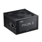PYLON II, Negro, 80+, Bronce, No Modular, 750W, Soporta Tarjetas Gráficas NVIDIA RTX serie 50, ATX24x1, EPS 8x2, PCIE 6+2x2, 12v-2x6x1(450W), MOLEXx2, SATAx6, Capacitores TW de 105°C, 5 Años de Garantía
