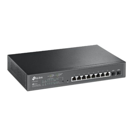 Switch administrable con 8 puertos Gigabit RJ45 PoE y 2 ranuras SFP, todos los puertos RJ45 admiten el estándar 802.3af / at (PoE +) con un presupuesto total de energía PoE de 150Watts y funciones útiles de administración de energía PoE. El conmutador proporciona un alto rendimiento, QoS de nivel empresarial, estrategias de seguridad útiles y funci