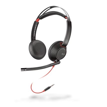Poly Blackwire 5220 Stereo USB-C Headset +3.5mm Plug +USB-C/A Adapter