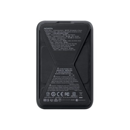 Power Bank Negra 10.000mAh magnetica, 1 Puerto tipo c entrada y salida