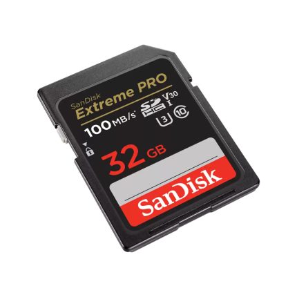 SanDisk  Secure Digital Extreme PRO 32GB SDHC UHS-I Card 100 Mb/s C10,U3,V30