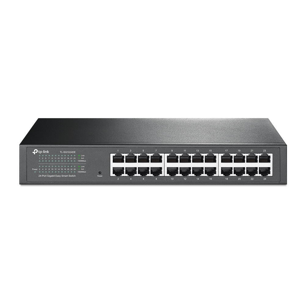 Switch TPLINK administrable de escritorio 24 puertos 10/100/1000 COLOR Negro Switch TPLINK administrable de escritorio 24 puertos 10/100/1000 COLOR Negro