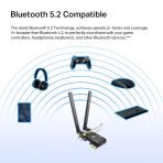 Adaptador de red TPLINK PCIe AX3000 Wi-Fi 6 Bluetooth 5.2