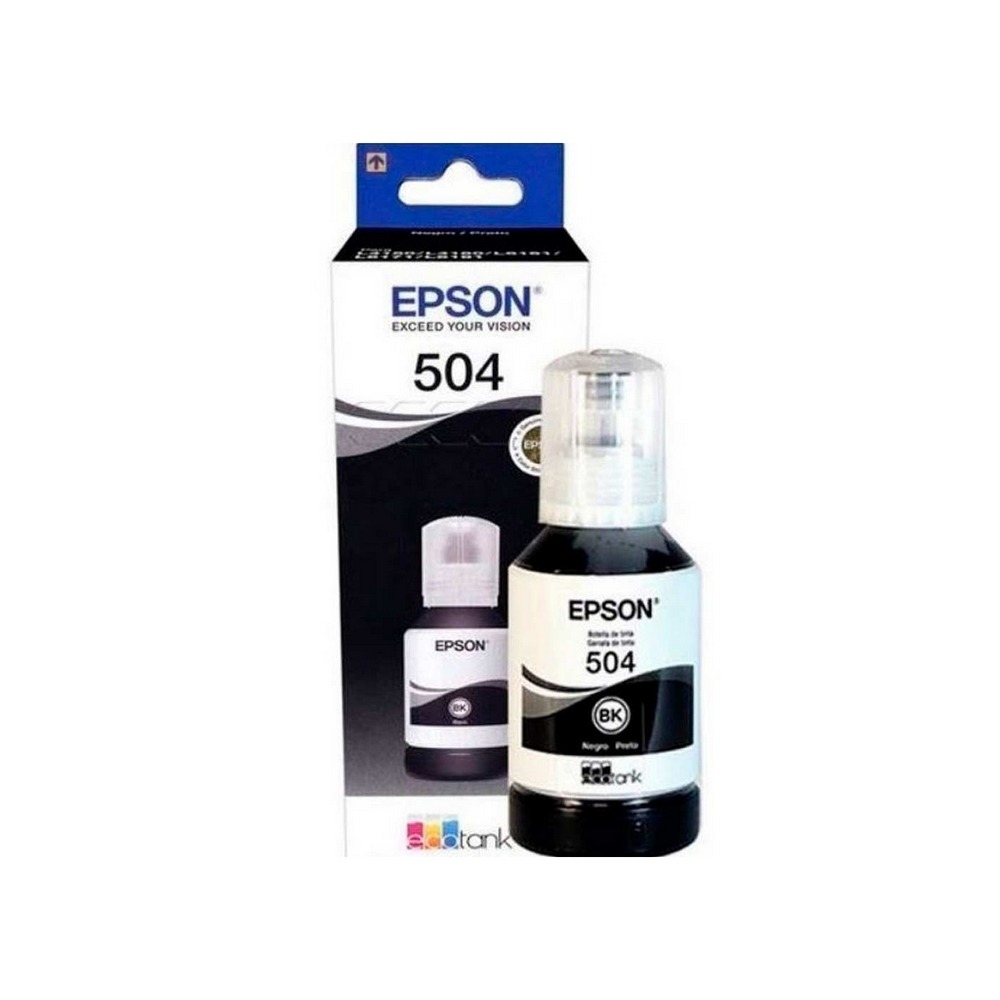 Botella de Tinta EPSON T504120 AL L4150/ L4160 COLOR Negro Botella de Tinta EPSON T504120 AL L4150/ L4160 COLOR Negro
