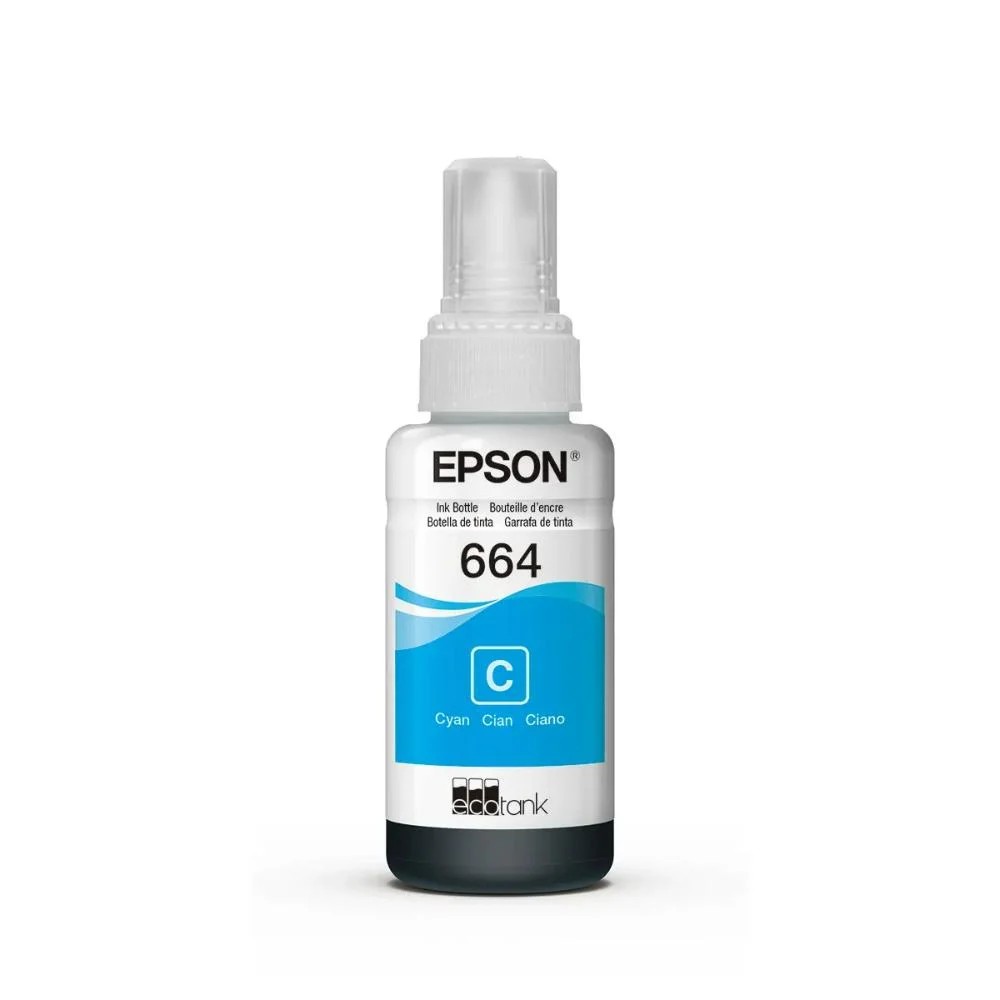 Botella de Tinta EPSON T664220 L200/210/350/355/555 COLOR Cyan Botella de Tinta EPSON T664220 L200/210/350/355/555 COLOR Cyan