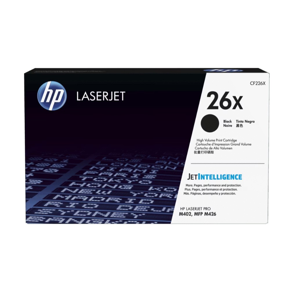 Cartucho de Tóner HP 26X Negro Alto Rendimiento LaserJet Original Cartucho de Tóner HP 26X Negro Alto Rendimiento LaserJet Original