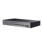 Switch administrable con 8 puertos Gigabit RJ45 PoE y 2 ranuras SFP, todos los puertos RJ45 admiten el estándar 802.3af / at (PoE +) con un presupuesto total de energía PoE de 150Watts y funciones útiles de administración de energía PoE. El conmutador proporciona un alto rendimiento, QoS de nivel empresarial, estrategias de seguridad útiles y funci