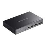 Switch administrable con 8 puertos Gigabit RJ45 PoE y 2 ranuras SFP, todos los puertos RJ45 admiten el estándar 802.3af / at (PoE +) con un presupuesto total de energía PoE de 150Watts y funciones útiles de administración de energía PoE. El conmutador proporciona un alto rendimiento, QoS de nivel empresarial, estrategias de seguridad útiles y funci