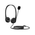 Diadema HP G2 USB On-Ear Negra conexión USB,Micrófono flexible con sistema de bloqueo ruido de fondo,Práctico sistema. Control de volumen y silencio en el cable,Liviana y practica de fácil y rápida conexión,Compatible con sistemas Windows, macOS, Chrome OS,Disfruta de la garantía directa con HP por 12 meses.
