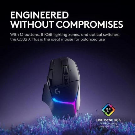 MOUSE G502 X PLUS INALAMBRICO NEGRO