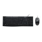 COMBO TECLADO/MOUSE MK200 Logitech Español Alámbrico USB Alámbrico Compatible Win Antiderrames Letras No Se Borran Garantía 3Años-NEGRO