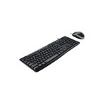 COMBO TECLADO/MOUSE MK200 Logitech Español Alámbrico USB Alámbrico Compatible Win Antiderrames Letras No Se Borran Garantía 3Años-NEGRO