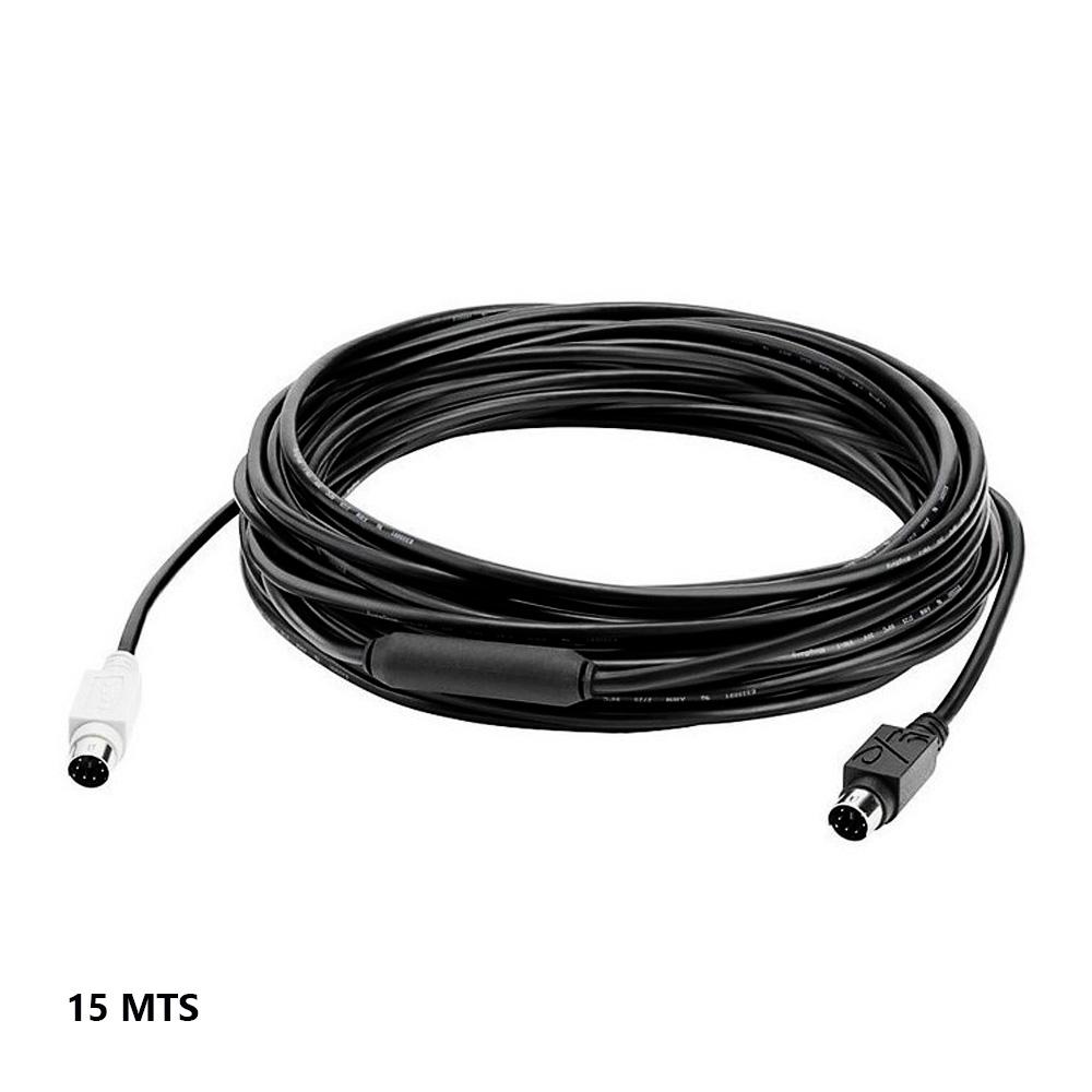 Cable LOGITECH De Extensión De 15 Metros Para Group COLOR Negro Cable LOGITECH De Extensión De 15 Metros Para Group COLOR Negro