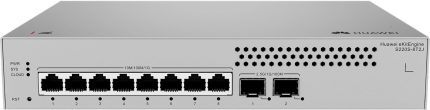 Switch HUAWEI Administrable 8 puertos capa 2 No Poe S220S-8T2J,S220S-8T2J,S220S-8T2J (8*10/100/1000BASE-T ports, 2*2.5GE SFP ports, built-in AC power, Fanless) 2 años de garantia