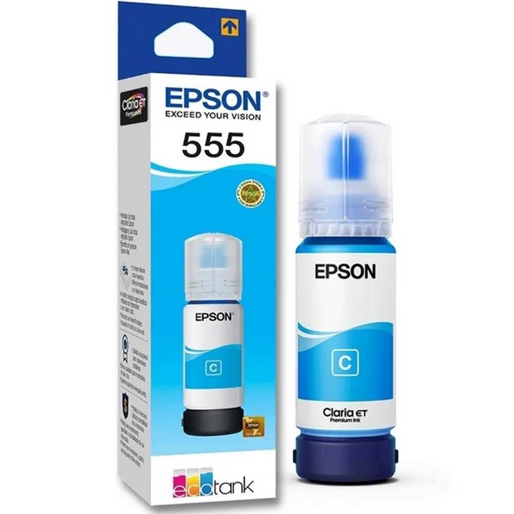 Botella de Tinta EPSON T555220 AL L8180 70 ml COLOR Cyan Botella de Tinta EPSON T555220 AL L8180 70 ml COLOR Cyan