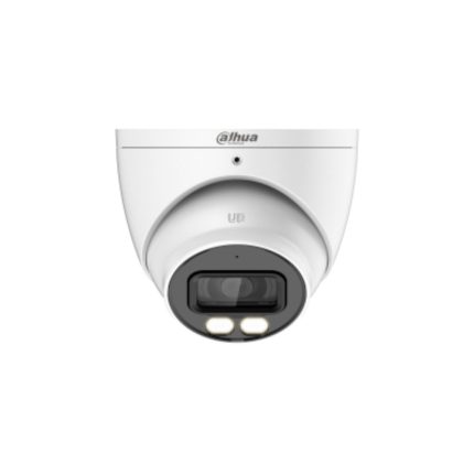 Camara Analoga Tipo Domo de 2MP/Lente Fijo 2.8MM/Smart Dual Light/Distancia de iluminación de 40m/Mic Incorporado/Reducción de Ruido en Tres Dimensiones 3D NR /Proteccion IP67/12 VDC