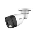 Cámara Analoga tipo Bala de 5 MP/lENTE FIJO DE 2.8MM hasta 25 fps/HDCVI, CVBS, AHD, TVI (conmutación DIP)/Iluminación Smart Dual Light (IR + luz cálida), hasta 30 m/ Micrófono integrado, transmisión por cable coaxial/ resistencia IP67/ 3D-DNR para reducción de ruido/Semiplastica