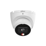 Cámaras IP Tipo Domo de 8 MP/Lente fijo de 2.8 mm/Sensor 1/2.7? CMOS/Iluminación IR y luz blanca hasta 30 m (Smart Dual)/Micrófono integrado/Carcasa metálica con Proteccion IP67/Analítica Detección humana, ROI, privacidad/Alimentación: 12 V-DC o PoE (802.3af)