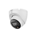 Cámaras IP Tipo Domo de 8 MP/Lente fijo de 2.8 mm/Sensor 1/2.7? CMOS/Iluminación IR y luz blanca hasta 30 m (Smart Dual)/Micrófono integrado/Carcasa metálica con Proteccion IP67/Analítica Detección humana, ROI, privacidad/Alimentación: 12 V-DC o PoE (802.3af)