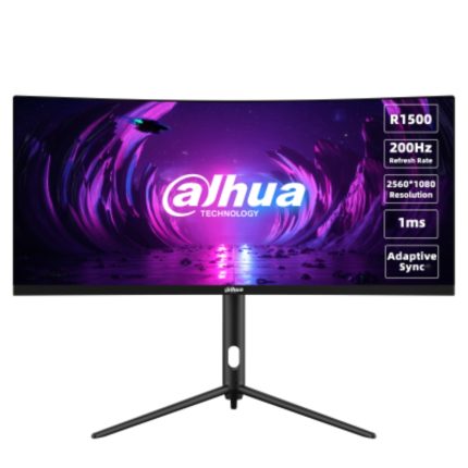 Monitor Dahua Curvo Gamer 30” panel VA / borde delgado 3 caras VA,Tamaño: 30 Color Negro,Resolución: 2560 X 1080 (21:9),Tipo de pane: VA,Tipo de respuesta: MPRT 1ms / tasa de refresco 200 HZ,Conectividad: DP 1,2 / HDMI 2,0 (Incluye cable HDMI),Angulo de visión: 178° H / 178°V,Incluye Base Metálica,Garantia de 3 años