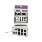 Multitoma TRIPPLITE Supresor de Sobretensiones Isobar con 6 tomacorrientes, 1.83 m [6 pies]. Supresor de Sobretensiones Isobar con 4 Tomacorrientes,