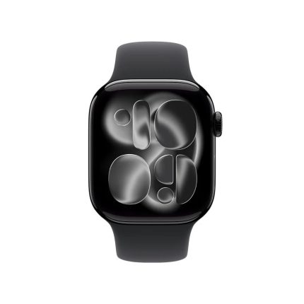 Apple Watch Series 11 GPS 42mm Jet Black Aluminium Case with Black Sport Band - S/M