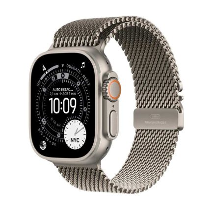 Apple Watch Ultra 3 GPS + Cellular 49mm Natural Titanium Case with Natural Titanium Milanese Loop - Medium