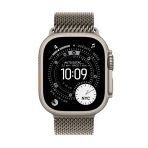Apple Watch Ultra 3 GPS + Cellular 49mm Natural Titanium Case with Natural Titanium Milanese Loop - Medium
