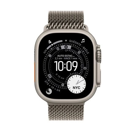 Apple Watch Ultra 3 GPS + Cellular 49mm Natural Titanium Case with Natural Titanium Milanese Loop - Medium