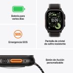 Apple Watch Ultra 3 GPS + Cellular 49mm Natural Titanium Case with Natural Titanium Milanese Loop - Medium